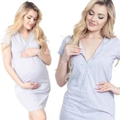 Piżamy ciążowe - Koszula Nocna Piżama Ciążowa Porodu Karmienia XXXL - miniaturka - grafika 1