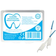Szczoteczki międzyzębowe - Testeo, szczoteczki międzyzębowe, gumowe, 0,8-1,0 mm, 40 sztuk - miniaturka - grafika 1