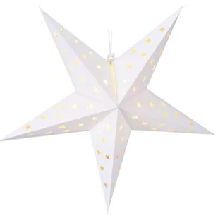 Gwiazda świąteczna, biała, 10 diod LED, 60 cm - Oświetlenie świąteczne - miniaturka - grafika 1