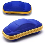 Akcesoria do okularów - Etui na okulary dla dzieci AUTKO na zamek ET-134A granat/żółty - miniaturka - grafika 1