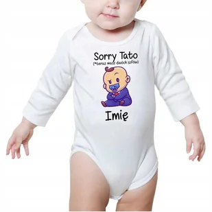 Body Dziecięce Białe SORRY TATO Personalizowane 80 - Body dla niemowląt Body Dziecięce Białe SORRY TATO Personalizowane 80 - Body dla niemowląt - miniaturka - grafika 1