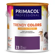 Farby wewnętrzne - Primacol Farba Trendy Colors fioletowa (23) 2,5 l PROFESSIONAL - miniaturka - grafika 1