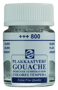 Talens Gouache Extra Fine Farba 16ml 800 Silver - Farby i media malarskie - miniaturka - grafika 1