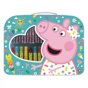 Zestaw artystyczny z walizką, kredki Świnka Peppa - Dekoratorstwo - miniaturka - grafika 1