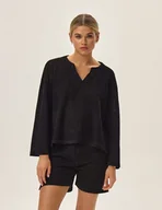 Piżamy damskie - Komplet damski Jessy - czarny M - miniaturka - grafika 1