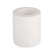 Świeczniki - Świecznik ceramiczny 6,5 x 6,5 x 8 cm popielaty - miniaturka - grafika 1