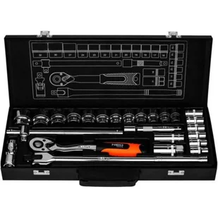 NEO-TOOLS Zestaw zestaw nasadek 1/2&quot; 25 elementów 08 674 (08-674) - Zestawy narzędziowe - miniaturka - grafika 1