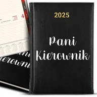 Notesy i bloczki - KALENDARZ A5 2025 Czarny Na Prezent Dla Kobiety PANI KIEROWNIK Wzory - miniaturka - grafika 1