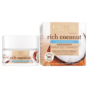 Eveline Rich Coconut Kokosowy Krem do twarzy multi-nawilżający 50ml 123452 - Kremy do twarzy - miniaturka - grafika 1