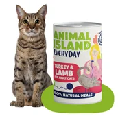 Mokra karma dla kotów - Mokra karma dla Kota indyk jagnięcina Everyday 400g Animal Island - miniaturka - grafika 1