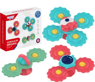 WOOPIE BABY Gryzak Spinner Wirujący z Przyssawką Zestaw 3 szt - Gryzaki dla dzieci - miniaturka - grafika 1