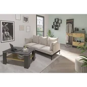 Wieszaki i stojaki - FMD Wieszak ścienny z półką, 50x23x188 cm, matera i dąb artisan - miniaturka - grafika 1