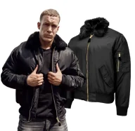 Odzież taktyczna i umundurowanie - Kurtka BRANDIT MA2 Jacket Full Collar - Black XL - miniaturka - grafika 1