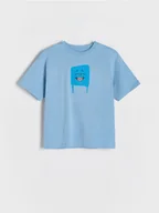 Koszulki dla chłopców - Reserved - T-shirt z nadrukiem - jasnoniebieski - miniaturka - grafika 1