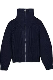 Garcia Damski kardigan Knit kurtka z dzianiny, granatowy, XS - Swetry damskie - miniaturka - grafika 1