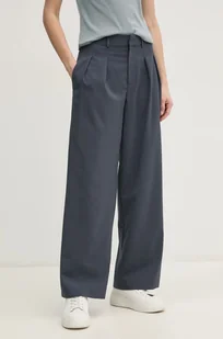 Calvin Klein Jeans spodnie damskie kolor szary szerokie high waist J20J224849 - Spodnie sportowe damskie - miniaturka - grafika 1