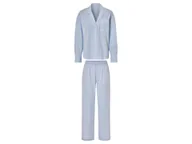 Piżamy damskie - esmara® Piżama damska z bawełny (Niebieski/ biały, XS (32/34)) - miniaturka - grafika 1