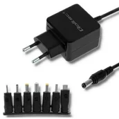 Zasilacze do laptopów - Zasilacz sieciowy uniwersalny | 15W | 7 wtyczek - miniaturka - grafika 1