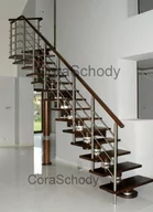 Schody strychowe - Schody drewniane CORA model Moreno 250 vertical L-90 14 elementów - miniaturka - grafika 1
