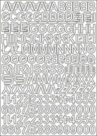 Zestawy piśmiennicze - Litery i cyfry samoprzylepne białe 2,5cm arkusz 250 znaków - miniaturka - grafika 1
