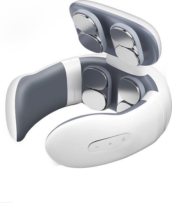 Masażer karku KONKA H99, 15 poziomów intensywności, 6 trybów masażu, masażer karku z akumulatorem USB, biały