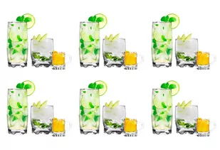 Zestaw Kufelki + Szklanki niskie 250ml + Szklanki wysokie 350ml - Szklanki - miniaturka - grafika 1