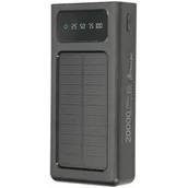 Powerbanki - Extralink Powerbank EPB-092 20000mAh Czarny Solarny - miniaturka - grafika 1