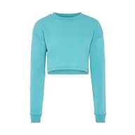 Bluzy damskie - Nally Damska bluza z długim rękawem ze 100% poliestru, z okrągłym dekoltem, turkusowa, rozmiar XS, turkusowy, XS - miniaturka - grafika 1