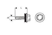 Wkręty farmerskie Farmery 4,8x20 - 250szt Ral 8004