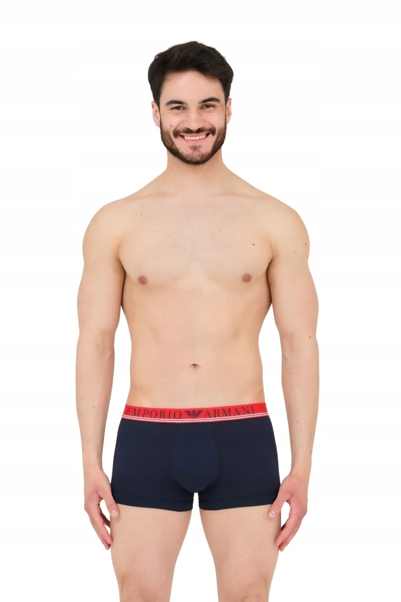 EMPORIO ARMANI Bokserki granatowe 3-pack S
