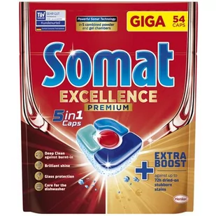 Tabletki do zmywarek SOMAT Excellence Premium 5w1 - 54 szt. - Akcesoria i części do zmywarek - miniaturka - grafika 1