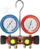 Narzędzia warsztatowe - Zestaw zaworów 4 drogowych R410A R32 z wężami PLUS - miniaturka - grafika 1