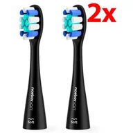 Końcówki do szczoteczek elektrycznych - Oryginalna końcówka szczoteczki NICEBOY ION Sonic Lite Czarny (2 szt.) (Miękkie włosie) - miniaturka - grafika 1