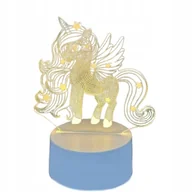 Żarówki LED - Lampka Jednorożec Jednokolorowa Lampka 3D, Neon Led Usb, - miniaturka - grafika 1