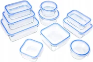 Pojemniki kuchenne - Pojemniki do żywności AmazonBasics błękitne 10 sztuk - miniaturka - grafika 1