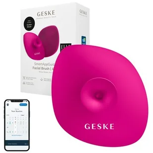 Szczoteczka do czyszczenia twarzy 4w1 z uchwytem Geske z Aplikacją (magenta) - Szczoteczki do twarzy - miniaturka - grafika 1