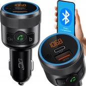 Transmitery FM - Transmiter FM LTC PS LTC TRANSMITER BLUETOOTH V5.1 DC12-24V,Output: QC3.0 + PD 20W Fast Charging - miniaturka - grafika 1