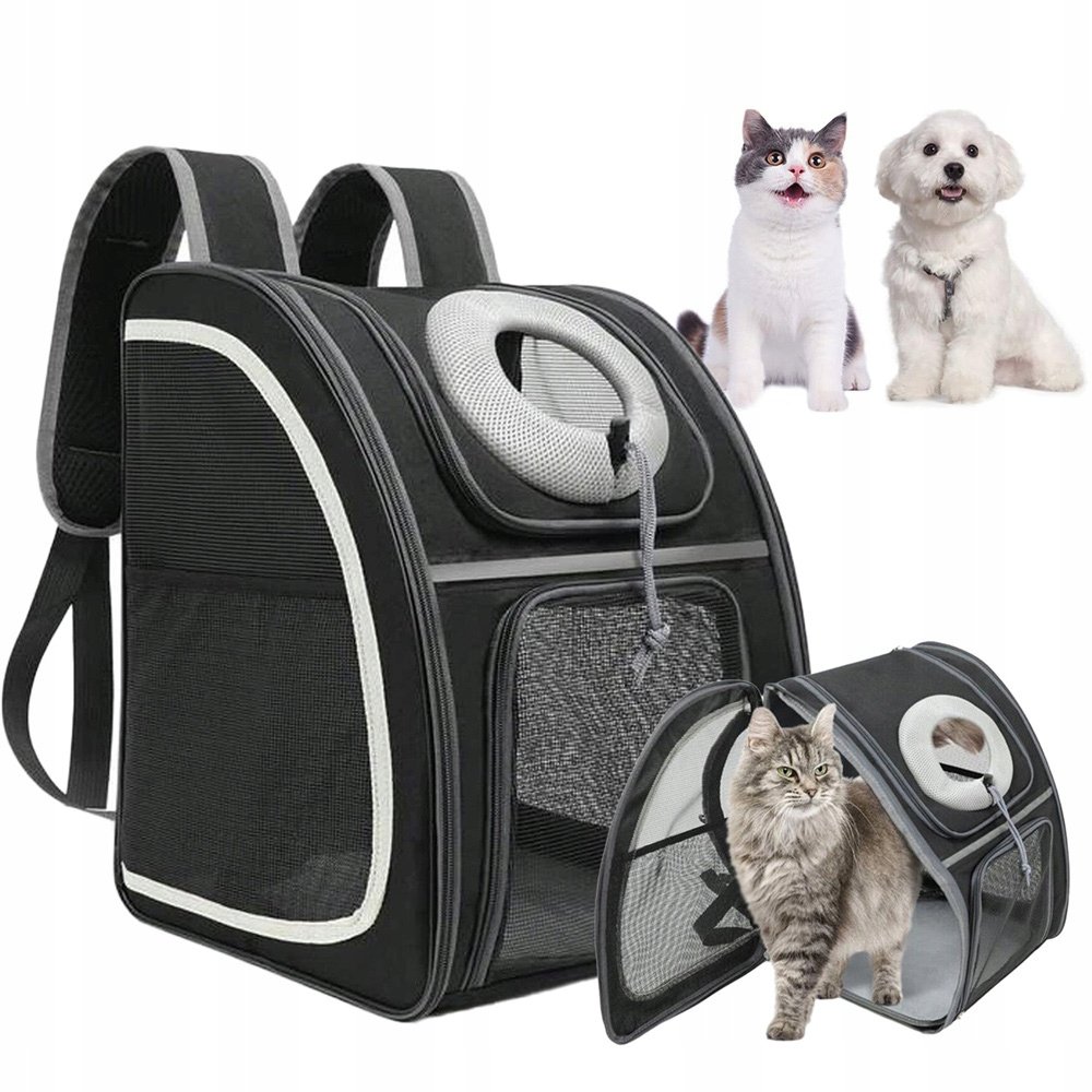 Transporter dla Kota Plecak Torba Psa Zwierząt Rozkładany Wentylowany