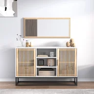 Szafki do salonu - vidaXL Szafka, biała, 105x30x65 cm, materiał drewnopochodny - miniaturka - grafika 1