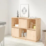 Szafki do salonu - Lumarko Szafka, 110,5x35x80 cm, lite drewno sosnowe - miniaturka - grafika 1