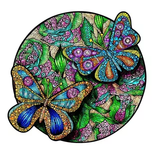 Drewniane Puzzle Puzzle Drewniane PIĘKNE MOTYLE M - Puzzle - miniaturka - grafika 1