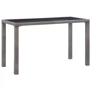 vidaXL Stół ogrodowy, antracytowy, 123x60x74 cm, polirattan - Stoły ogrodowe - miniaturka - grafika 1