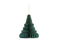 Bombki - Bombka Papierowa Honeycomb Choinka, Butelkowa Zieleń, 20cm - miniaturka - grafika 1