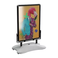 Systemy ekspozycyjne i znaki informacyjne - Potykacz reklamowy Waterbase A1 OWZ dwustronny - rama aluminiowa czarna - miniaturka - grafika 1