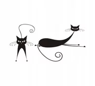 Naklejki na ścianę - Naklejka na ścianę dla dzieci duże koty kotki 31, 200x100 cm - miniaturka - grafika 1