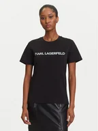 Koszulki i topy damskie - KARL LAGERFELD T-Shirt A3W17102 Czarny Regular Fit - miniaturka - grafika 1