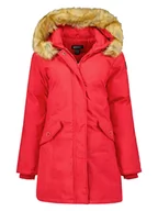 Kurtki damskie - Canadian Peak Parka "Dinastipeak" w kolorze czerwonym - miniaturka - grafika 1