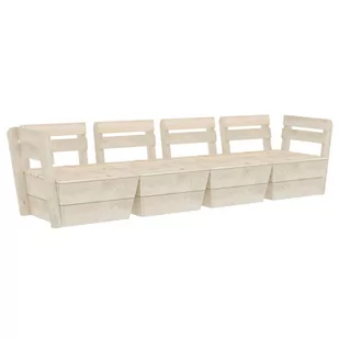 vidaXL Ogrodowa sofa 4-osobowa z palet, impregnowane drewno świerkowe - Sofy ogrodowe - miniaturka - grafika 1