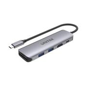 Huby USB - Unitek HUB USB-C 2x USB 3.1 HDMI SD PD 100W - miniaturka - grafika 1