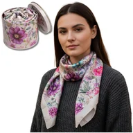 Apaszki i szaliki damskie - APASZKA DAMSKA ELEGANCKA CHUSTKA NA SZYJĘ SZALIK PREZENT W PUSZCE MORAJ - miniaturka - grafika 1